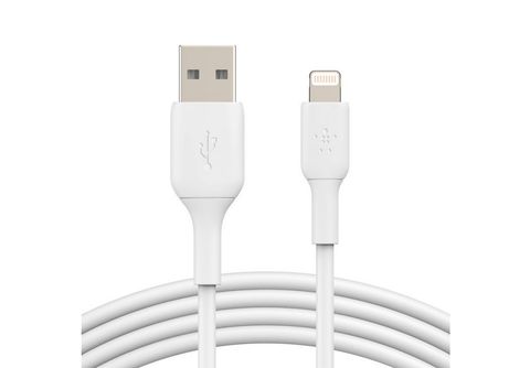 BELKIN USB / Lightning MFi Kabel 2m, Ladekabel, 2 m, Weiß