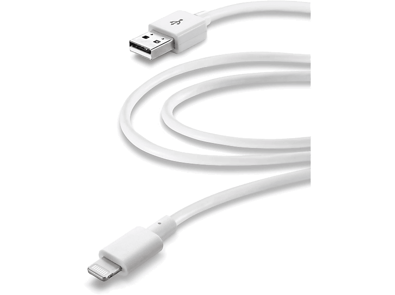 CELLULAR LINE 2.0-LIGHTNING-ANSCHLUSS, Weiß DATENKABEL 2 2M USB Datenkabel, m, 35855