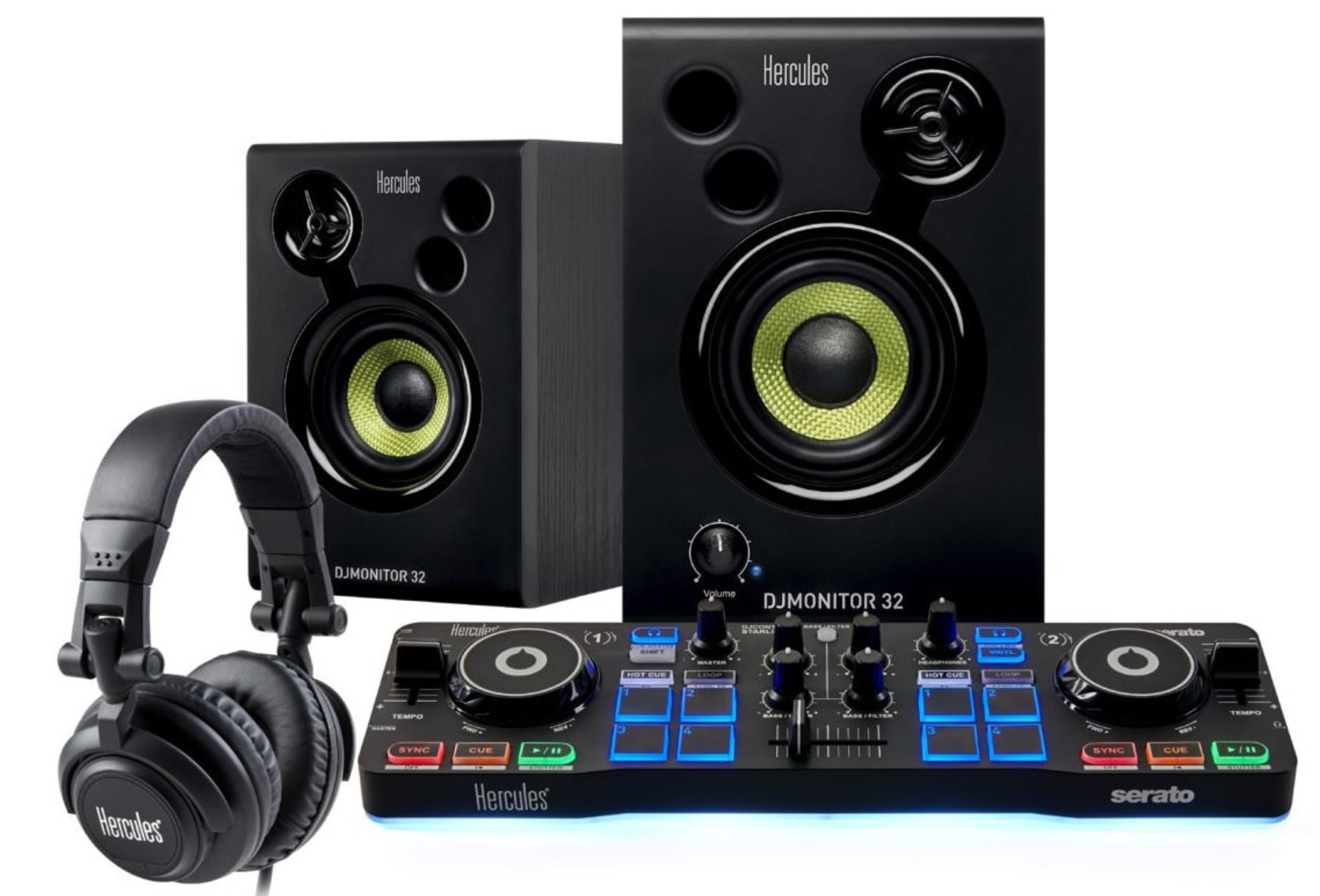 Controlador DJ - DJStarter Kit HERCULES, Negro