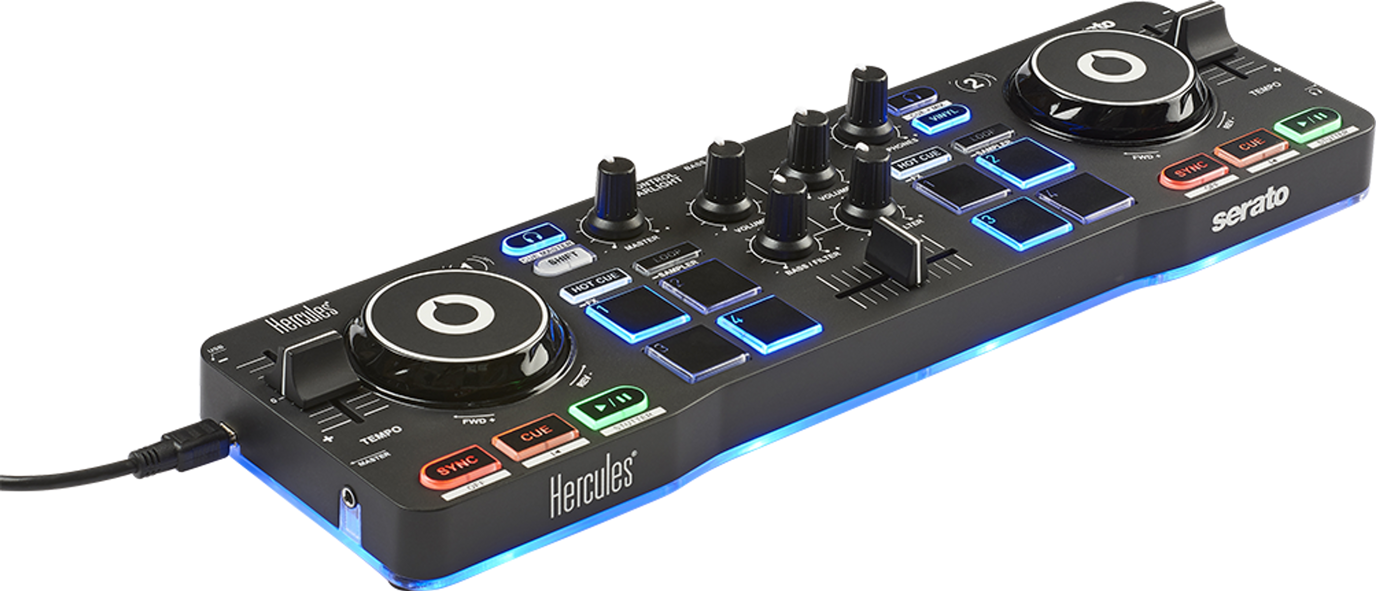 Controladora DJ - DJControl Starlight HERCULES, Negro