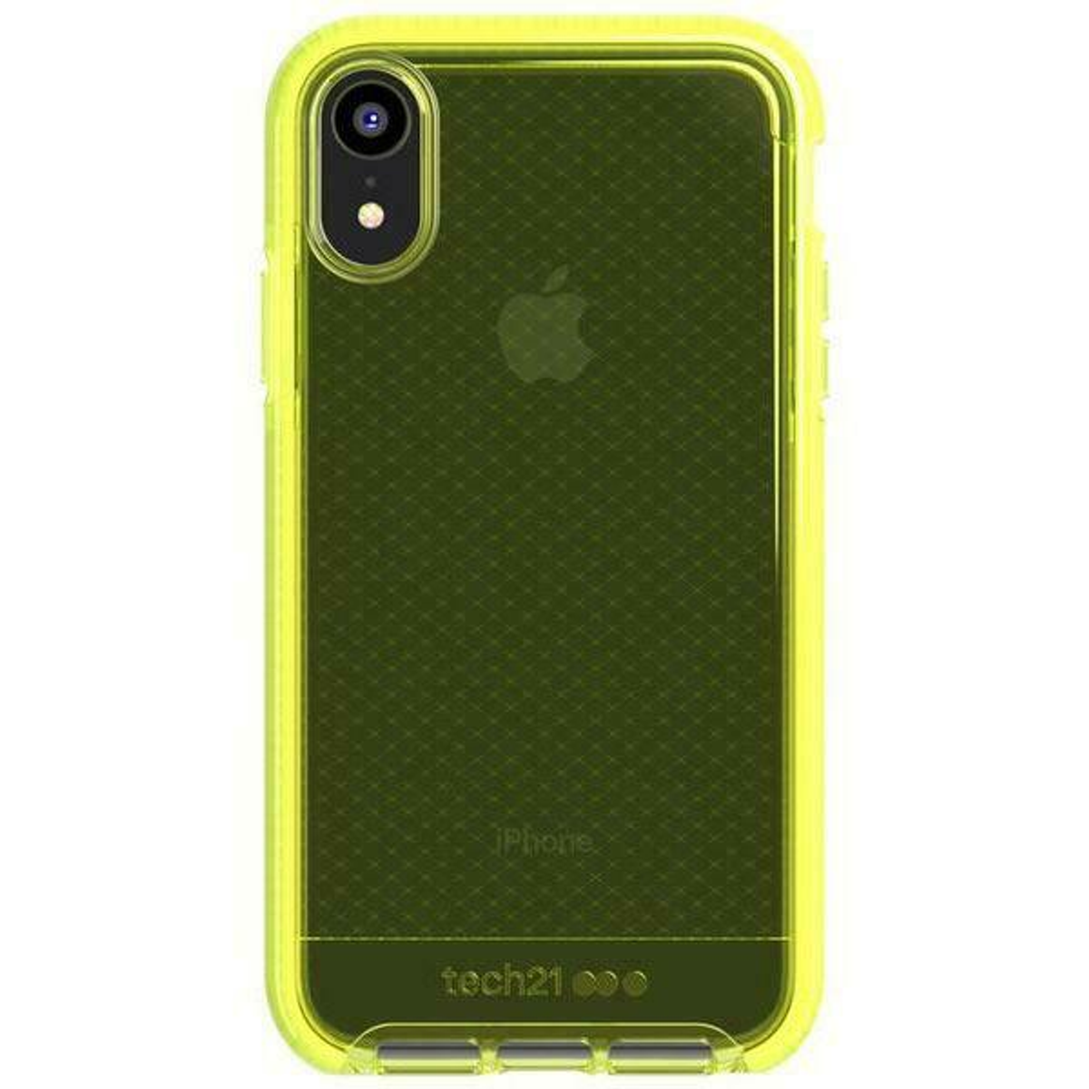 IPHONE CHECK NEON T21-6517 - TECH21 EVO XR iPhone FOR YELLOW, Rot Apple, Bumper, XR,