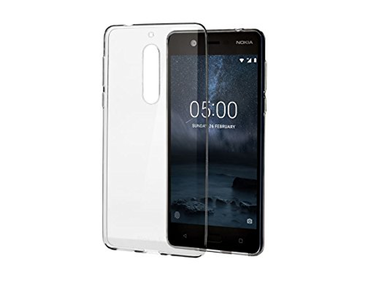 NOKIA 5 Slim 5, Cover Flip Transparent CC-102, Universal, transparent Cover, Crystal