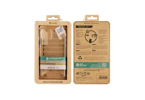 muvit for change funda recycletek Magsafe compatible con Apple iPhone 15  Plus transparente