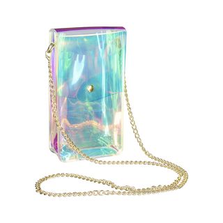 Funda - CELLULAR LINE Holographic Bag, Compatible con Universal Universal, Transparente