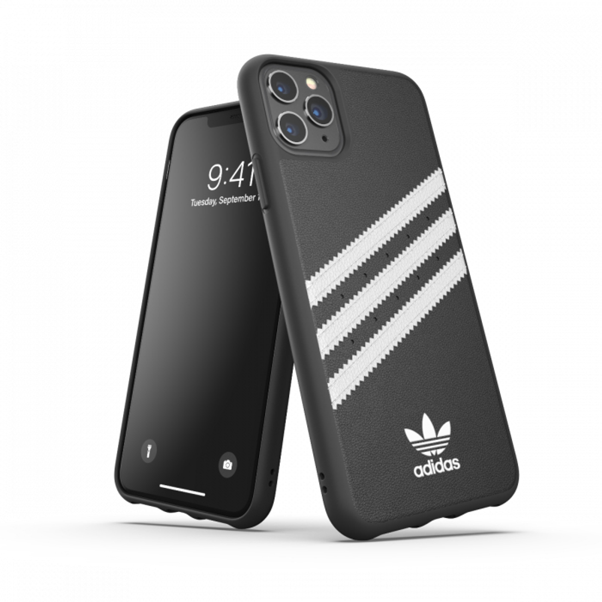 ADIDAS Moulded Case PU, 11 MAX, IPHONE Bookcover, BLACK APPLE, PRO