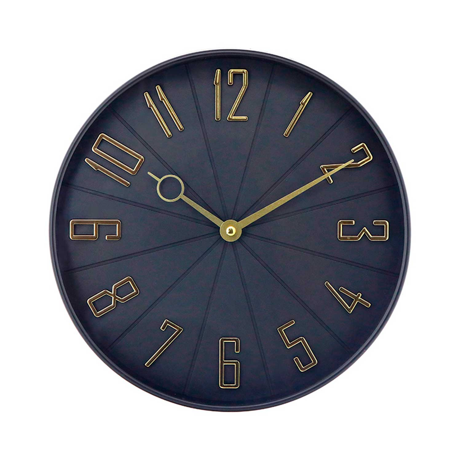 Reloj de Pared - RelojPared-81032 THINIA HOME, Negro/Dorado