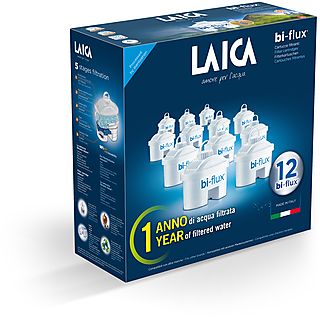 Water filter  - 12 filtros bi-flux f12m LAICA, Blanco