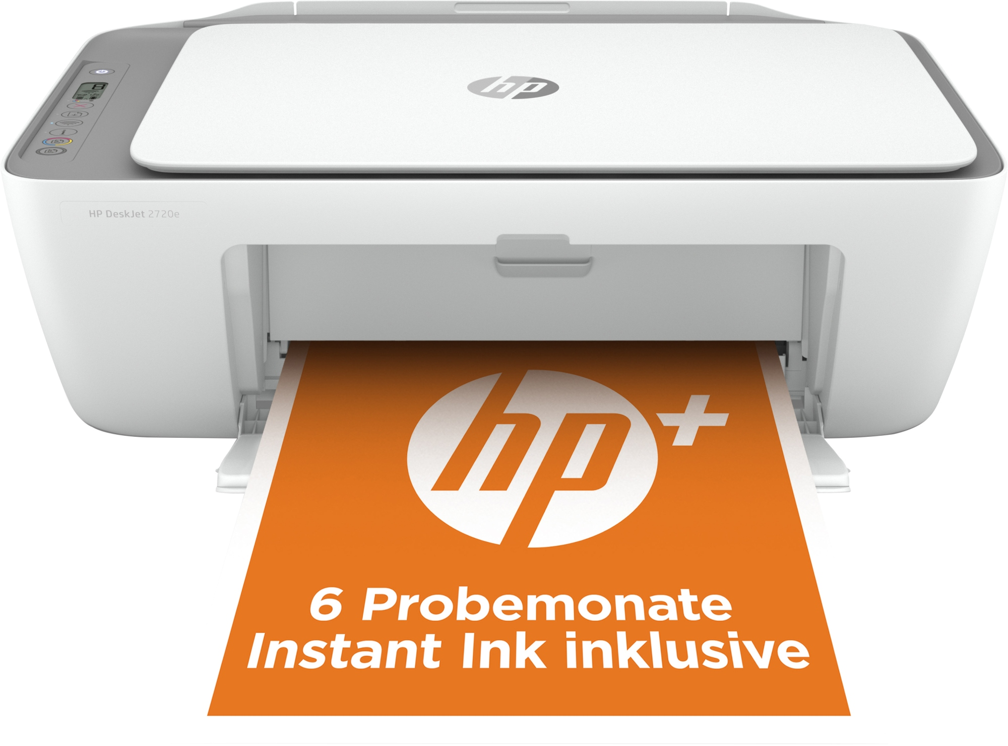 Impresora multifuncional - DESKJET 2720E HP, Inyección de tinta térmica, 4800x1200, Gris y Blanco