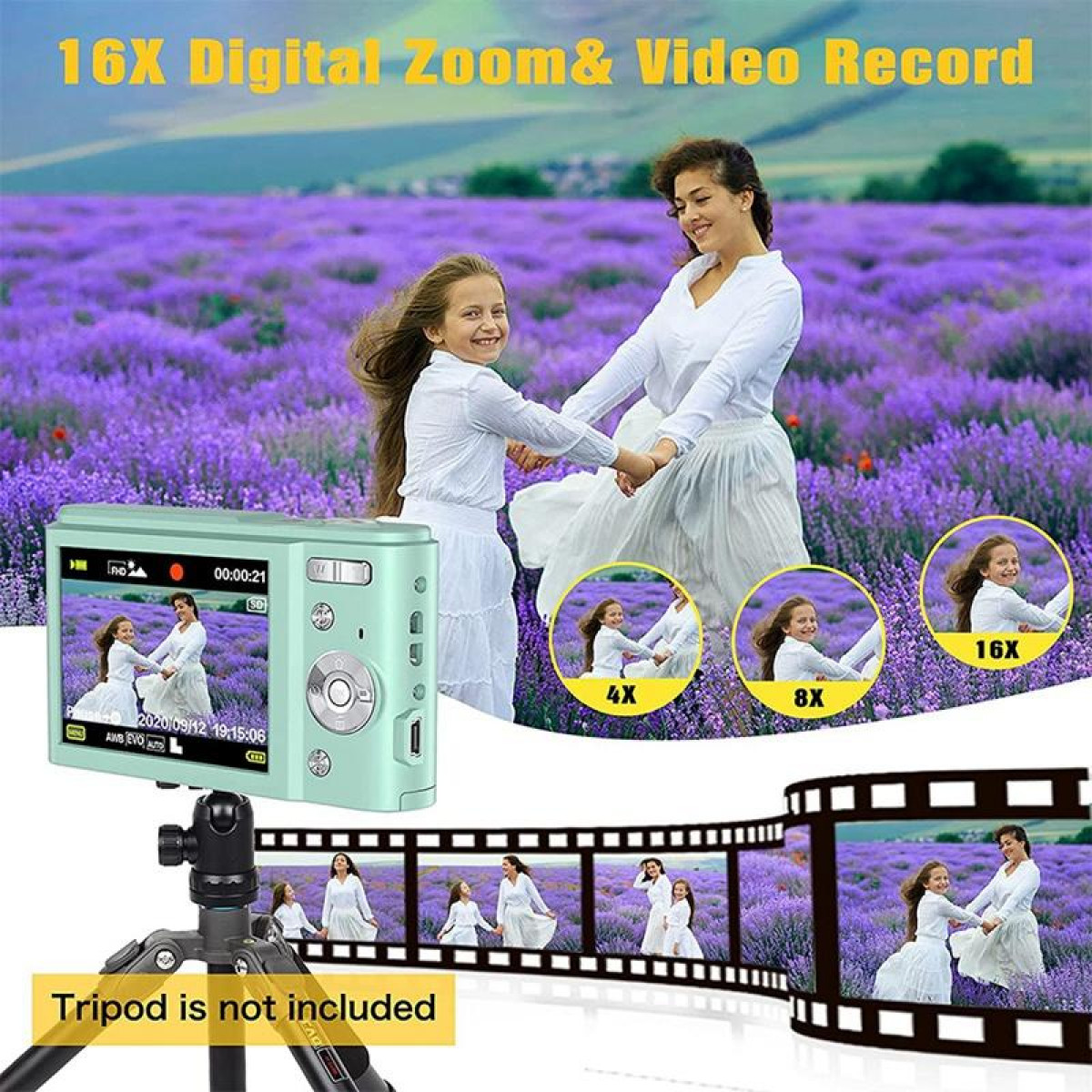 INF Digitalkamera 1080P / 48 Digitalkamera 16-facher Grün- Zoom Megapixel 