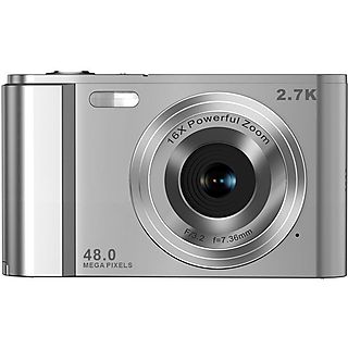 INF Digitalkamera 1080P / 48 Megapixel / 16-facher Zoom Silber Digitalkamera Silber, 