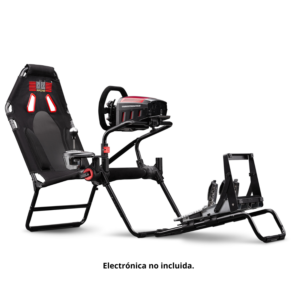 Silla gaming - NEXT LEVEL RACING GT LITE, hasta 130 kg, Negro