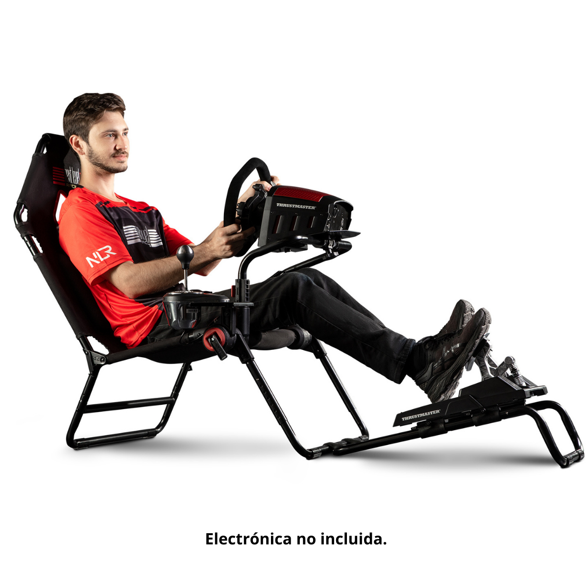 Silla gaming - NEXT LEVEL RACING GT LITE, hasta 130 kg, Negro