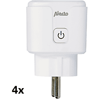 MediaMarkt ALECTO SMART-PLUG10 4-PACK Smart wifi tussenstekker, 16A, 3680W, 4 pack Wit aanbieding