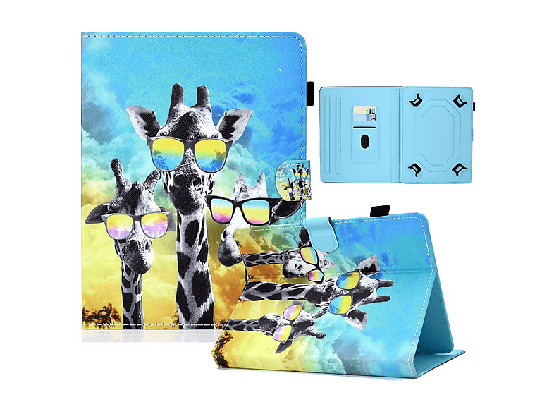 Wigento 360° Hülle Für Honor Pad X9 / X8 – Aufstellbare Kunstleder-Tasche Mit Motiv