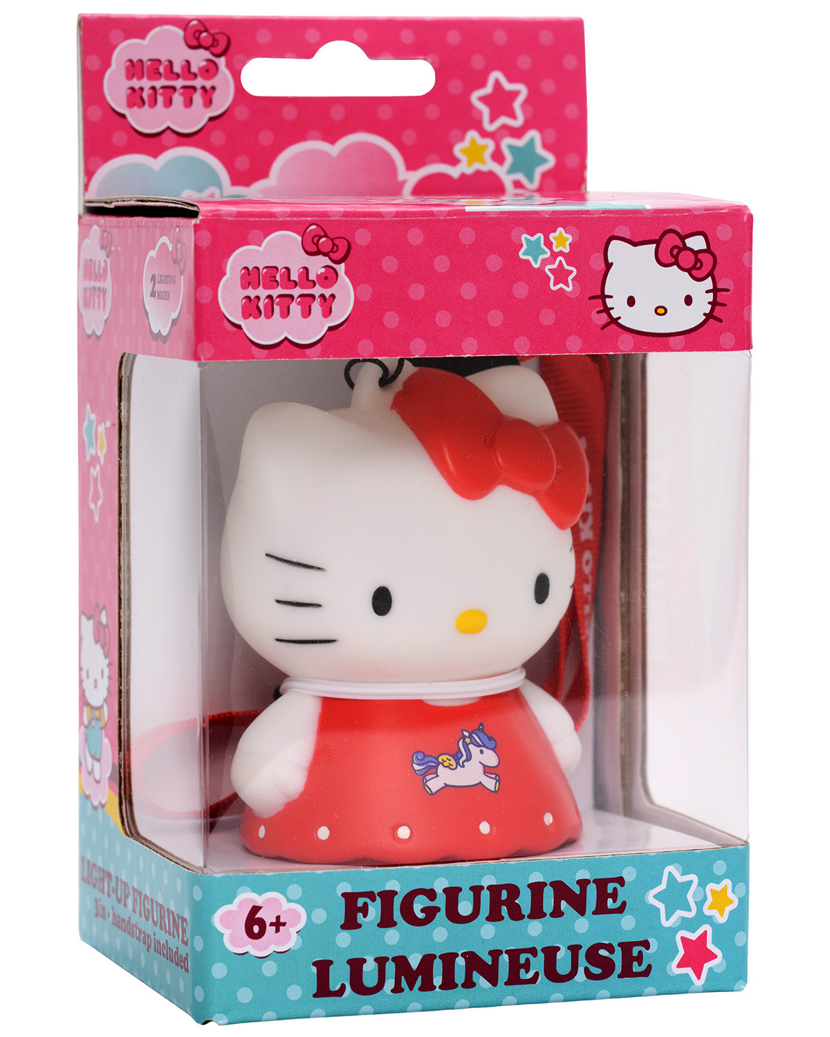 Hello Kitty Figur in einer durchsichtigen Box.