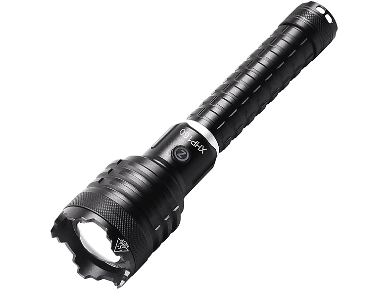 Taschenlampe schwarz wasserdichte lange Fackel professionelle BRIGHTAKE Reichweite Taucherlampe Taschenlampe