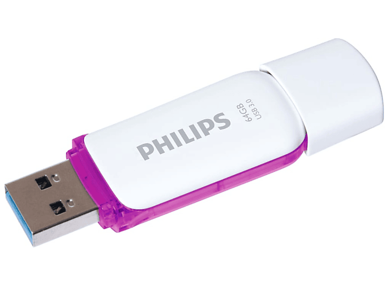 PHILIPS 433987 USB-Flash-Laufwerk (Weiß und Violett, 64 GB)