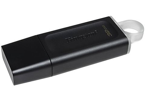 Memoria USB 32 GB  - Data Traveler Exodia KINGSTON, Negro y Gris