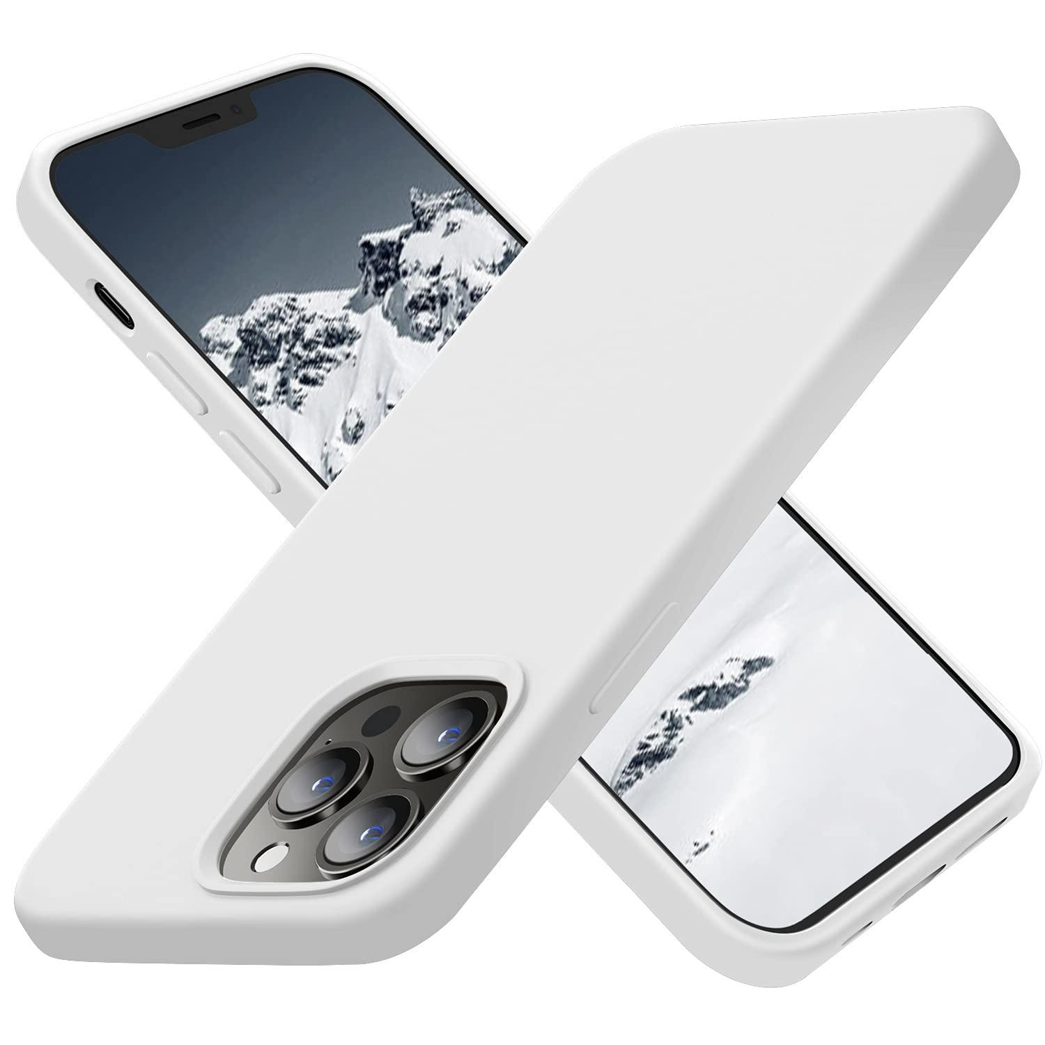 Topme Silikonhülle Für IPhone 12 – Weiß Mit Goldrand, Stoßfest & Kratzfest