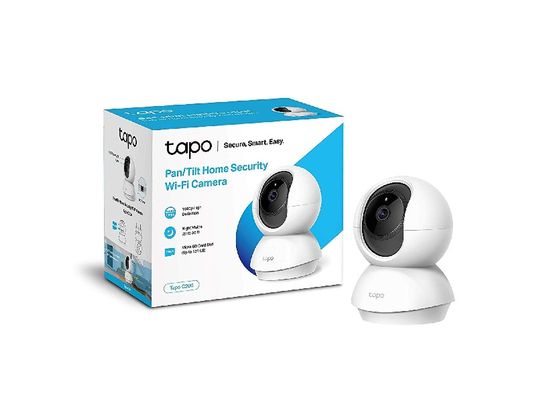 Cámara de vigilancia IP - TP-LINK Tapo C200, Función de visión nocturna, Blanco