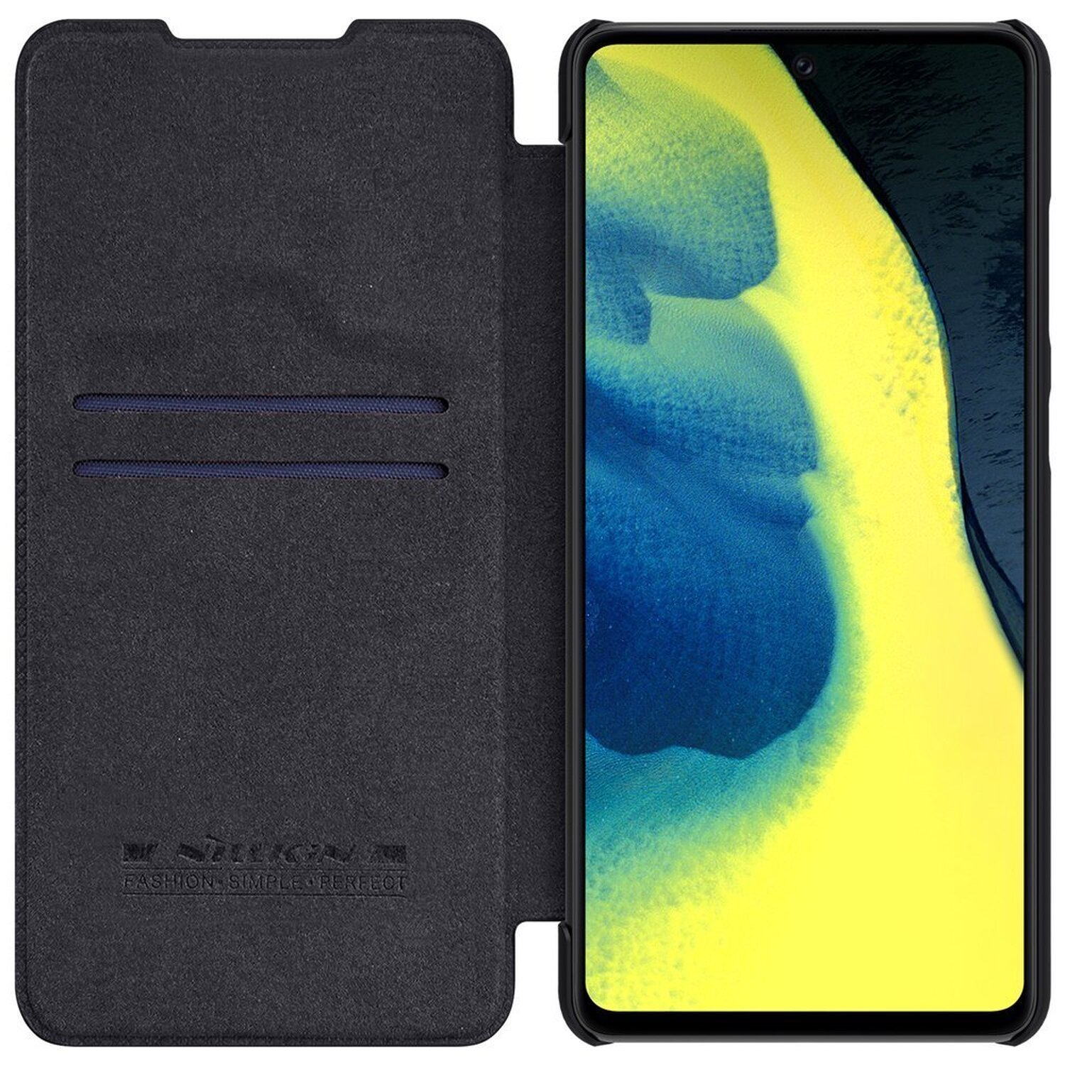 (A225F), Bookcover, 4G Tasche, NILLKIN Schwarz Galaxy Buch Samsung, A22