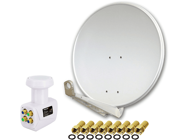 Premium X SAT Schüssel 85cm - Alu Antenne Mit Twin Monoblock LNB