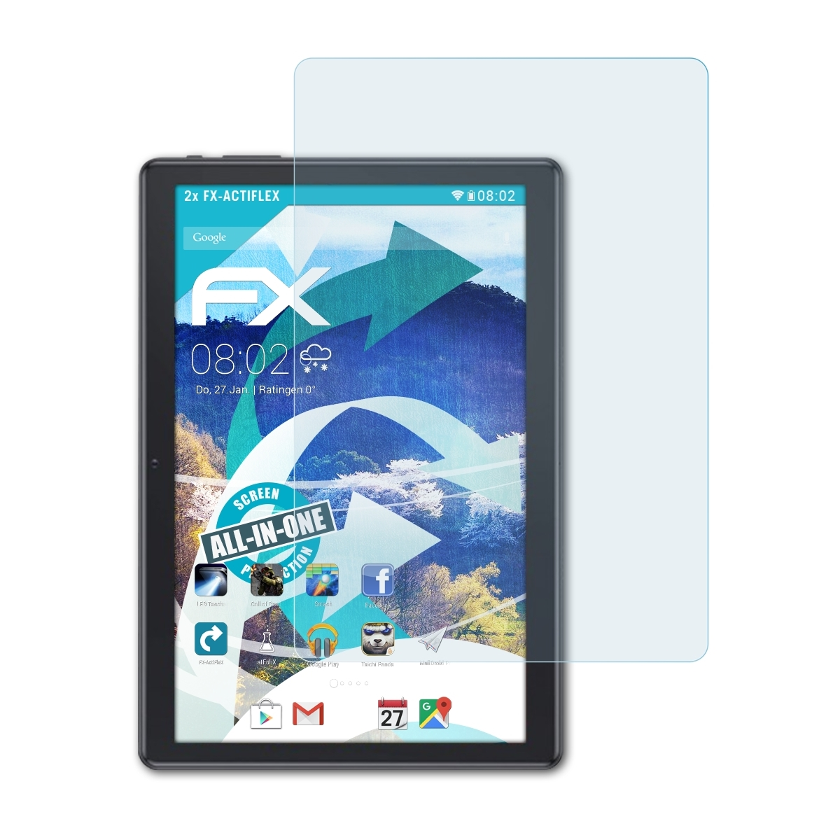 ATFOLIX 2x FX-ActiFleX Displayschutz(für Dragon Touch Max10 Plus)