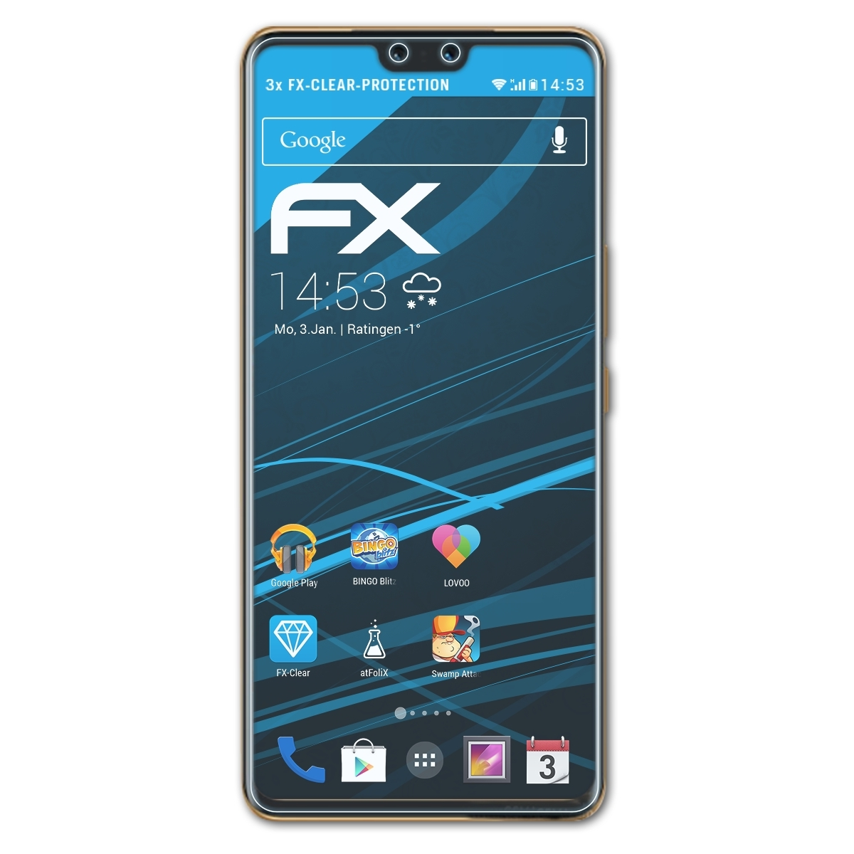ATFOLIX 3x FX-Clear Displayschutz(für Pro) V23 Vivo