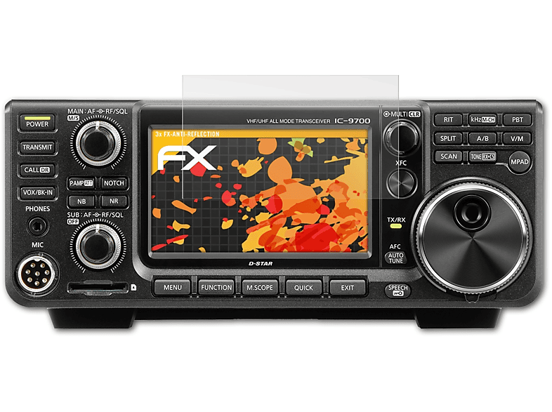 3x Icom Displayschutz(für FX-Antireflex ATFOLIX IC-9700)