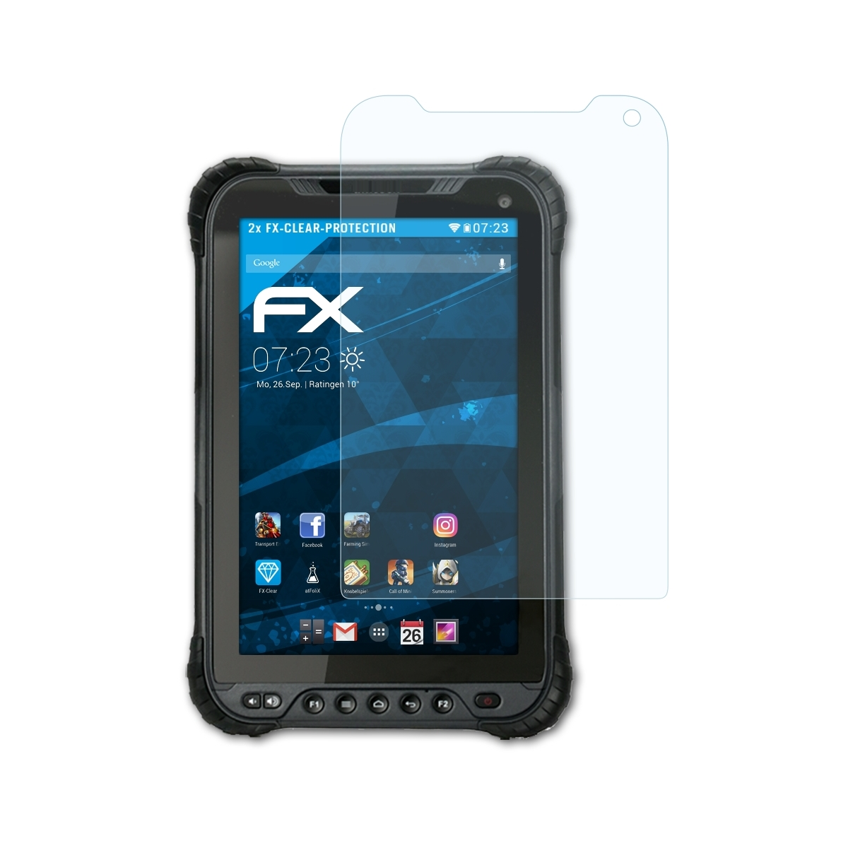 ATFOLIX 2x FX-Clear Displayschutz(für Unitech TB85+)