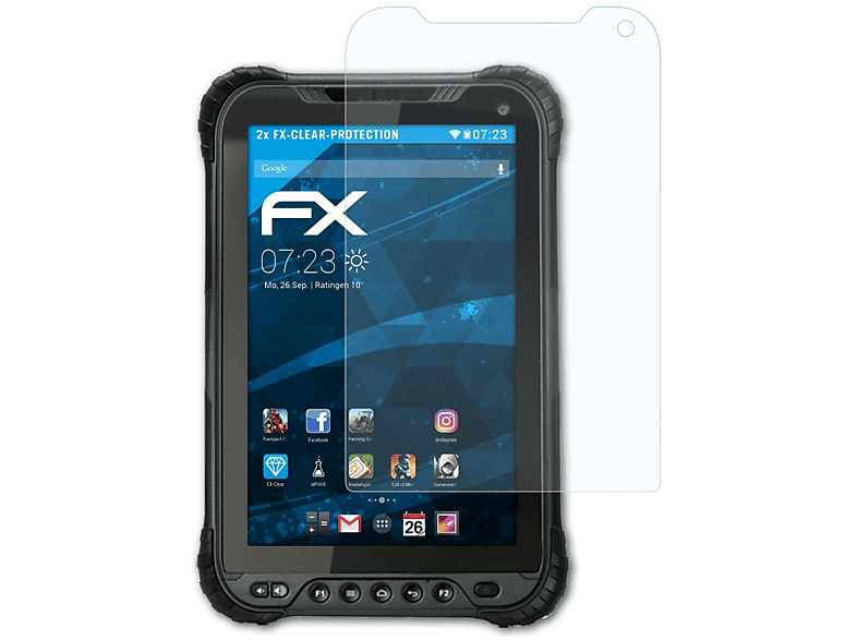 ATFOLIX 2x FX-Clear Displayschutz(für Unitech TB85+)