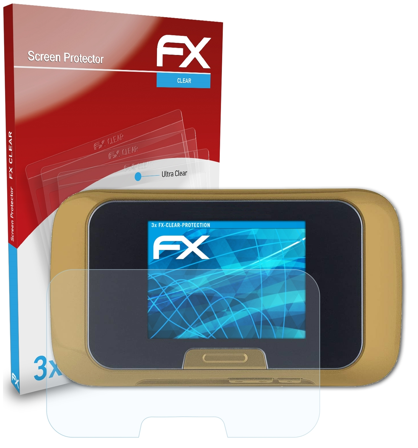 PX3696-944) Somikon 3x FX-Clear Displayschutz(für ATFOLIX