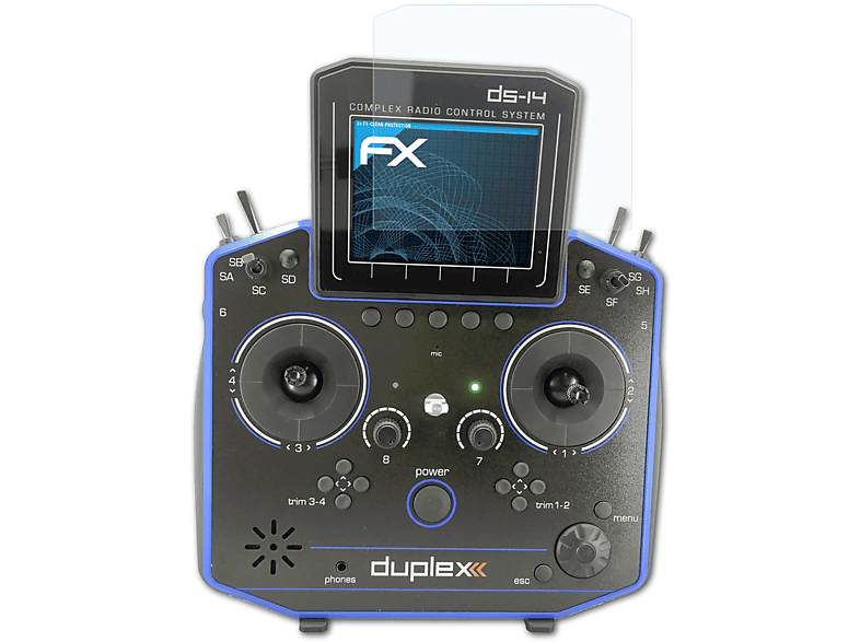 Transmitter FX-Clear Displayschutz(für DS-14 ATFOLIX Jeti 3x II) Duplex