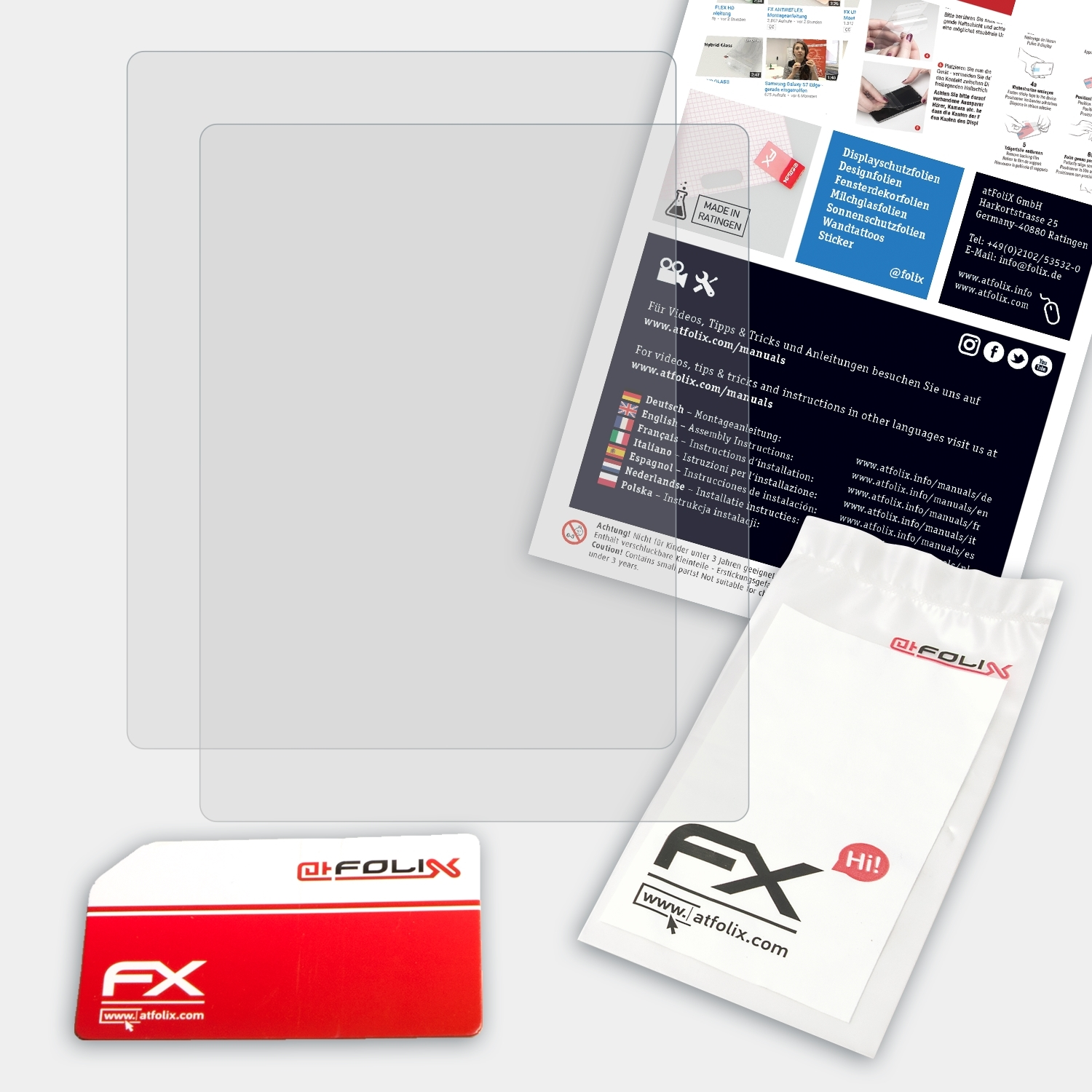 ATFOLIX 2x FX-Antireflex Displayschutz(für Onyx Leaf) Boox