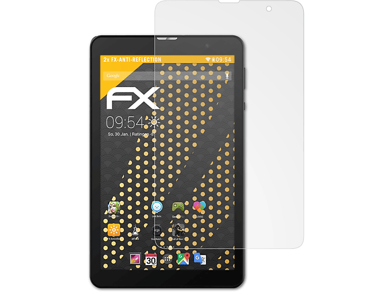 1) FX-Antireflex Smile 2x Alldocube ATFOLIX Displayschutz(für