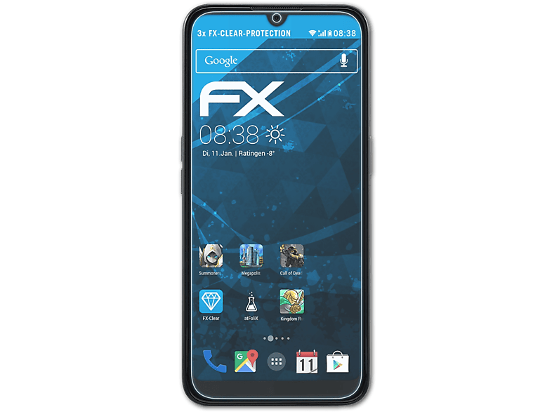 Displayschutz(für ATFOLIX 8100 Doro 3x Plus) FX-Clear