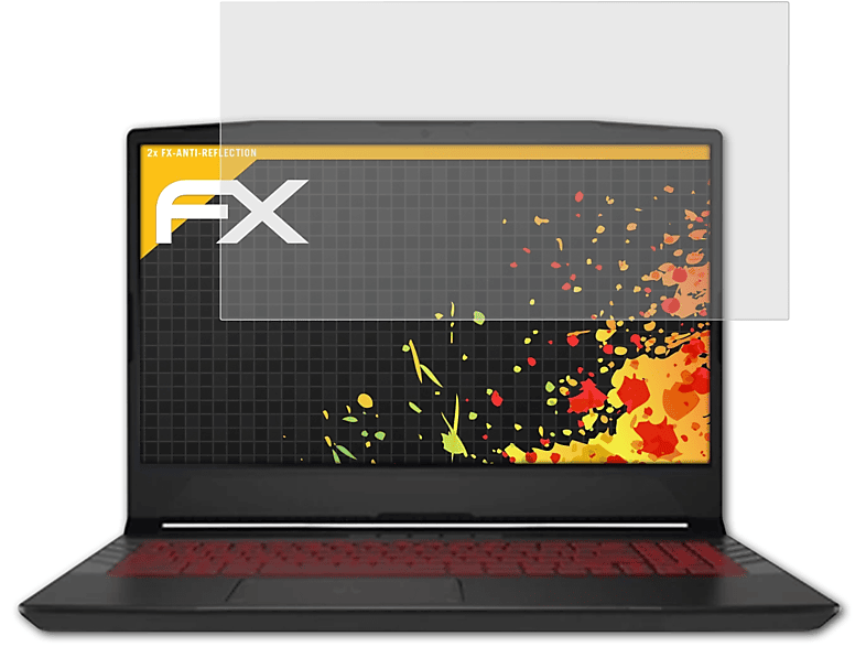 ATFOLIX 2x FX-Antireflex Displayschutz(für MSI Pulse GL66)