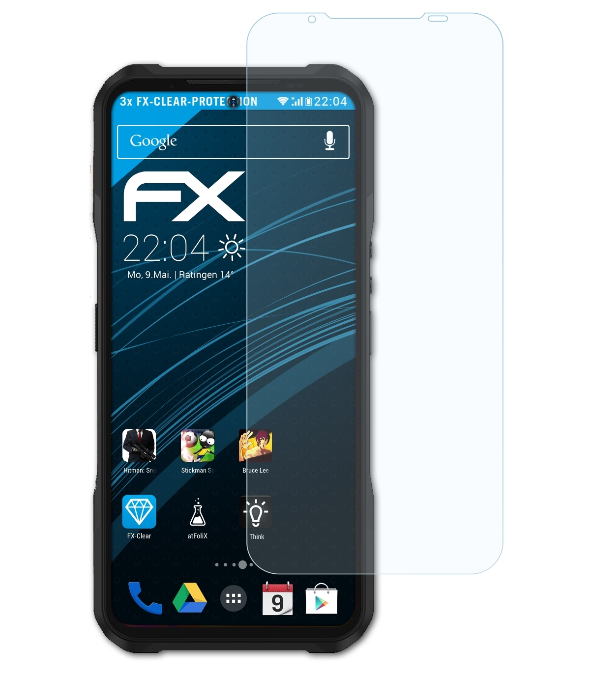 DOOGEE V20 5G) 3x Displayschutz(für ATFOLIX FX-Clear