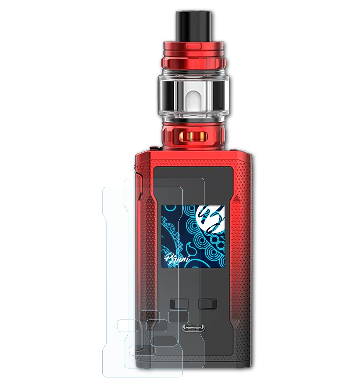 2) BRUNI 2x Smok Basics-Clear R-Kiss Schutzfolie(für