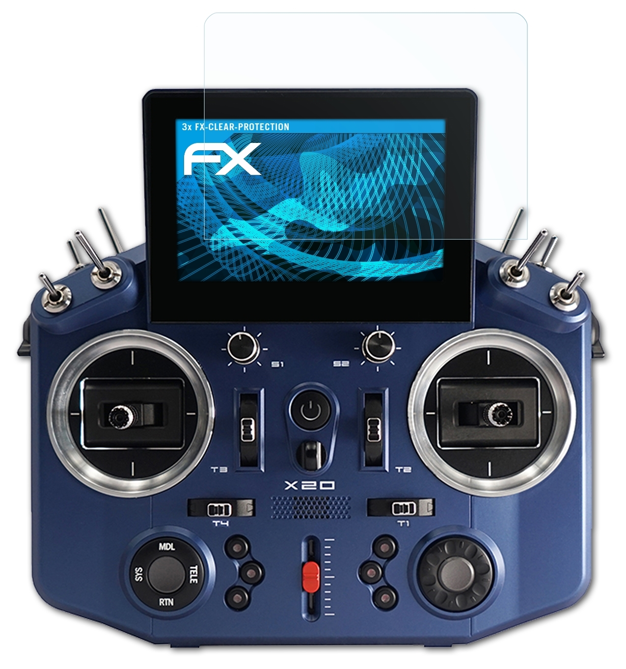 Displayschutz(für X20) ATFOLIX 3x Tandem FrSky FX-Clear