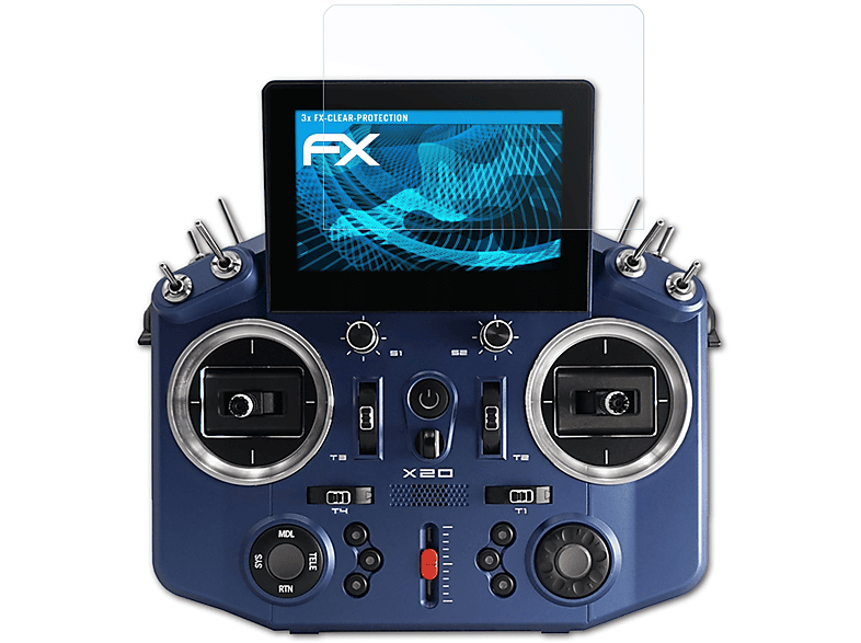 ATFOLIX 3x FX-Clear Displayschutz(für FrSky X20) Tandem