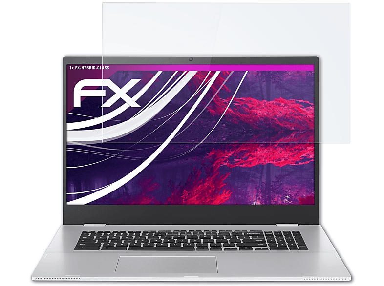 ATFOLIX FX-Hybrid-Glass Schutzglas(für Asus Chromebook CX1 (CX1700))