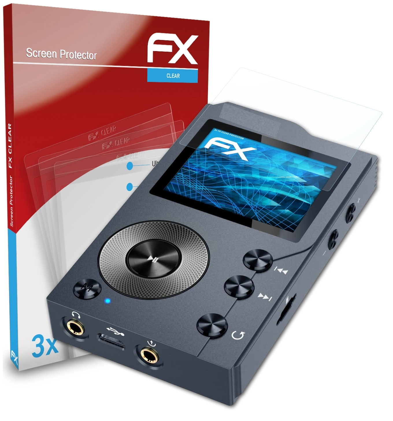 3x ATFOLIX F20) FX-Clear Surfans Displayschutz(für