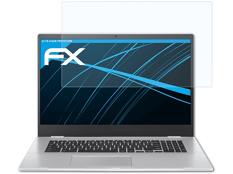 ATFOLIX 2x FX-Clear Displayschutz(für Asus Chromebook (CX1700)) CX1