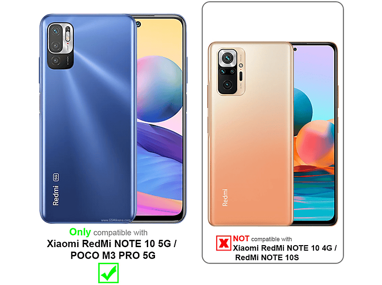 CADORABO Cover in fluid silicone TPU flessibile custodia CUSTODIA per RedMi NOTE 10 5G / POCO M3 PRO 5G, Arancione