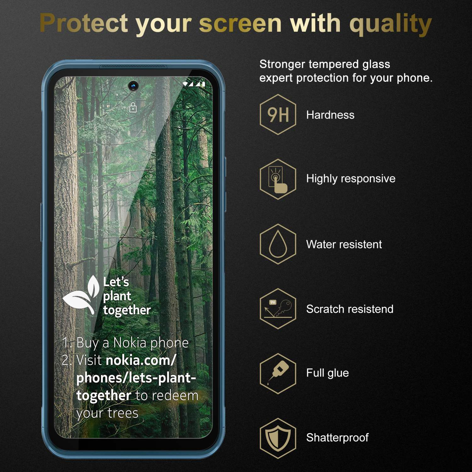 kelebend Nokia Schutzglas Schutzfolie(für voll XR20) CADORABO