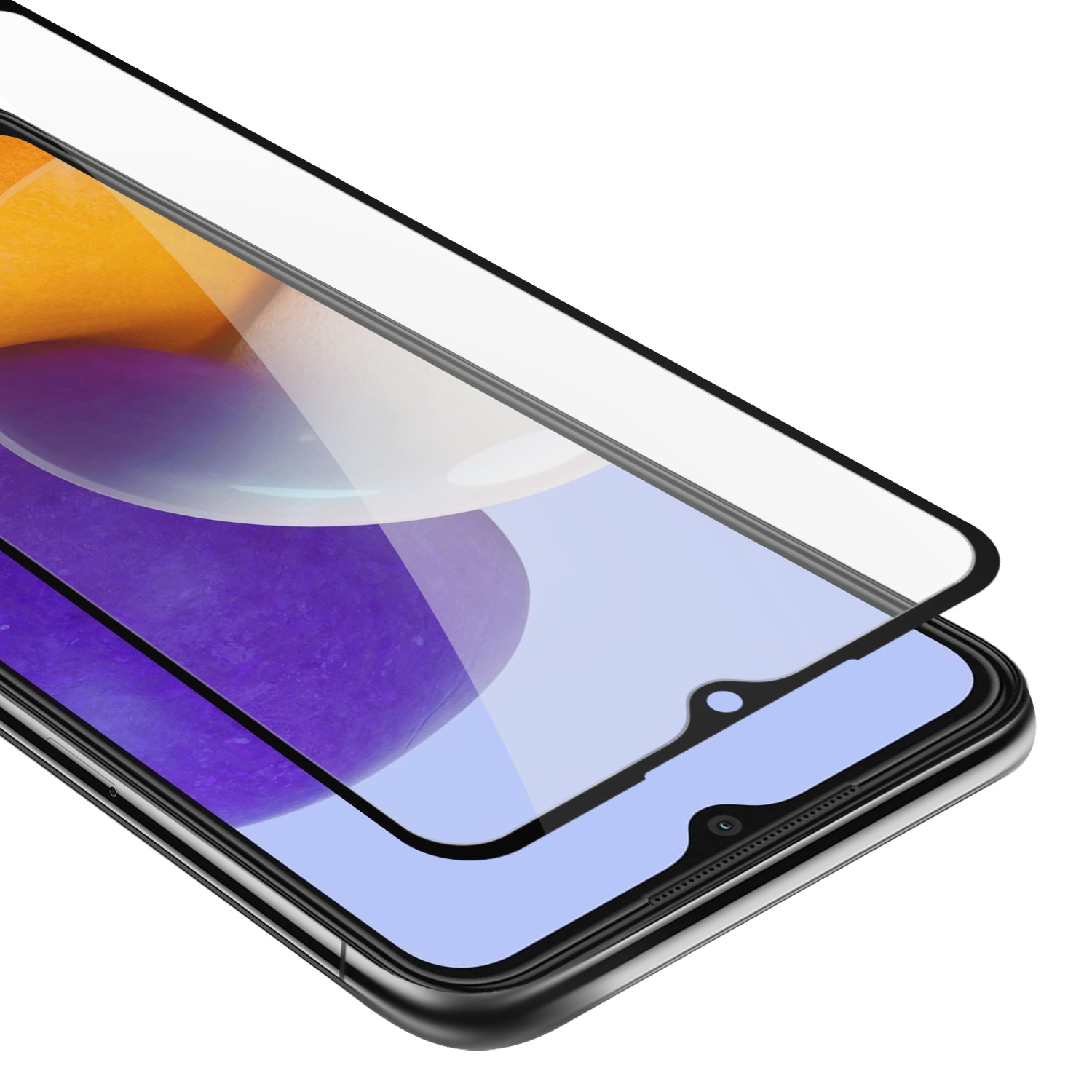CADORABO Schutzglas voll kelebend Schutzfolie(für Samsung Galaxy 5G) A22