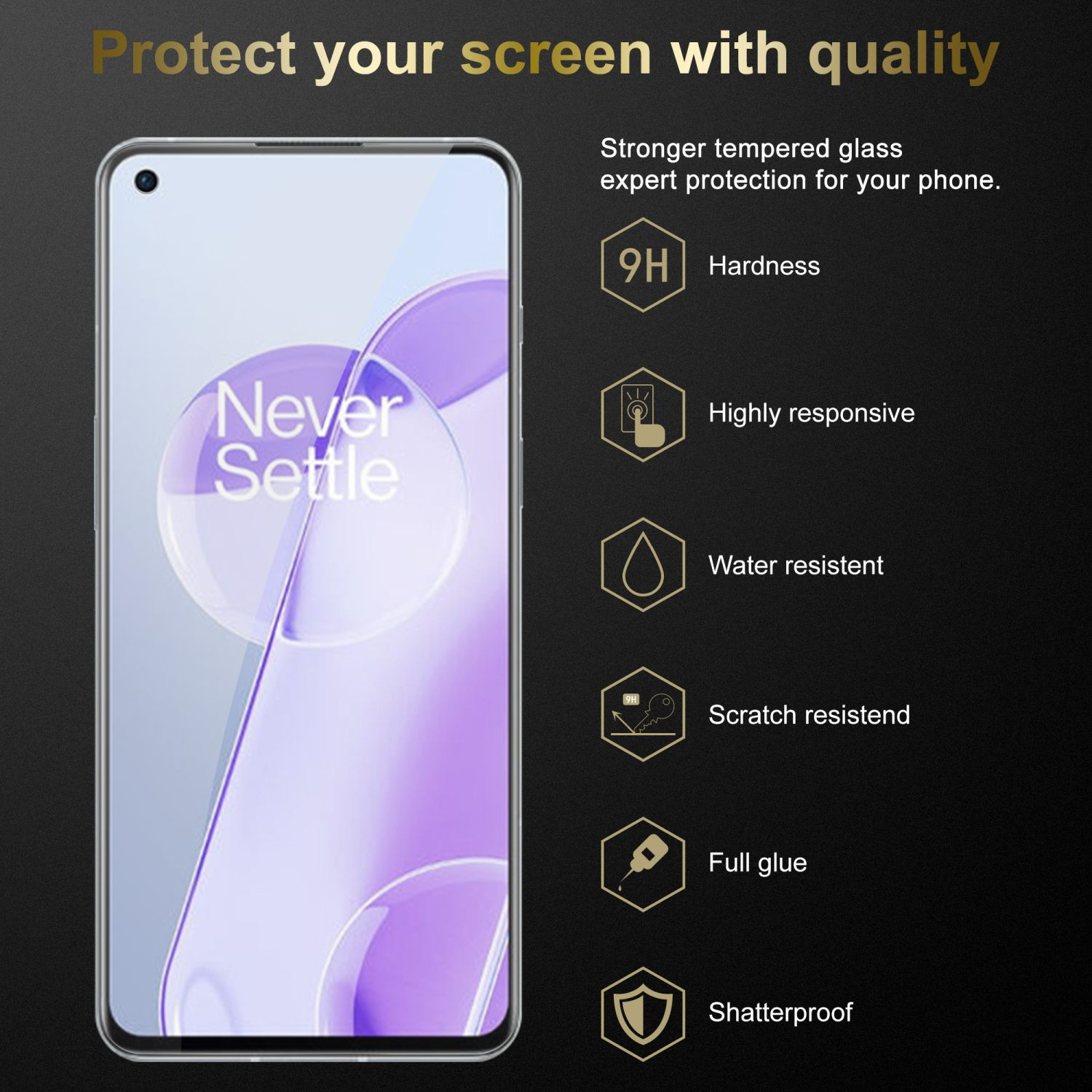 9RT OnePlus 5G) CADORABO Tempered Schutzfolie(für Schutzglas Glas