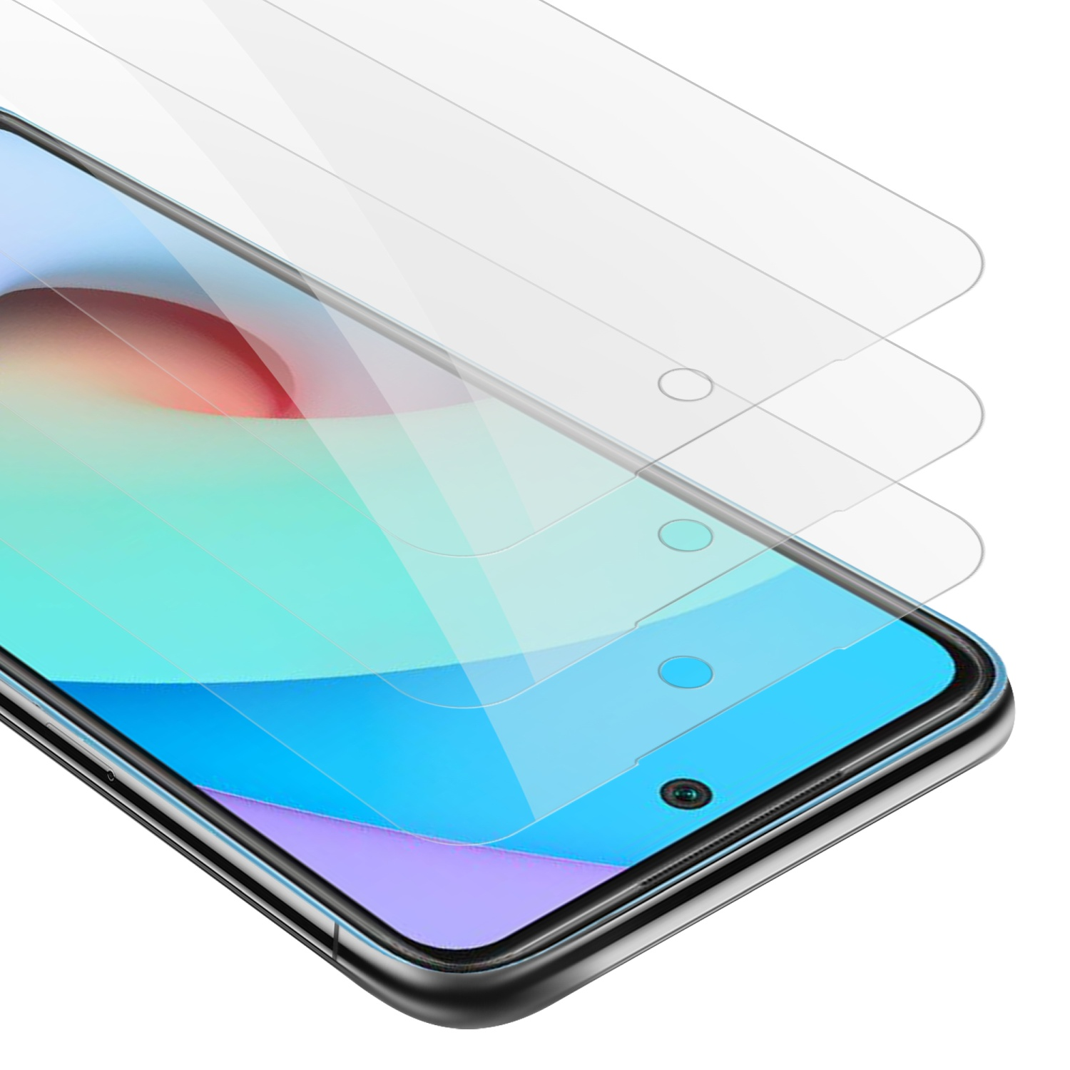 Cadorabo 3x Pellicola Protettiva In Vetro Temperato Per Xiaomi Redmi 7A - Trasparenza Elevata, Durezza 9H, Compatibile 3D Touch, Anti Graffio