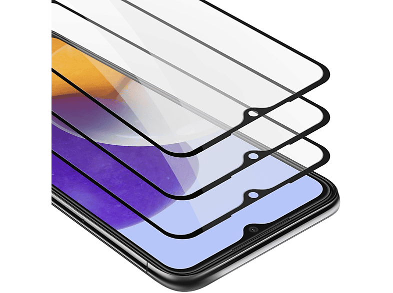 Galaxy Schutzfolie(für Samsung A22 3x Tempered Schutzglas 5G) Vollbild CADORABO